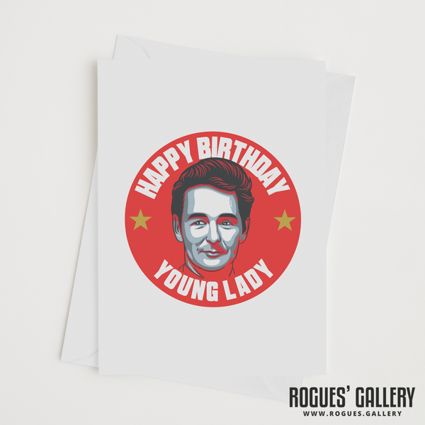 Brian Clough Nottingham Forest Manager Happy Birthday young Lady Birthday card 6x9" NFFC