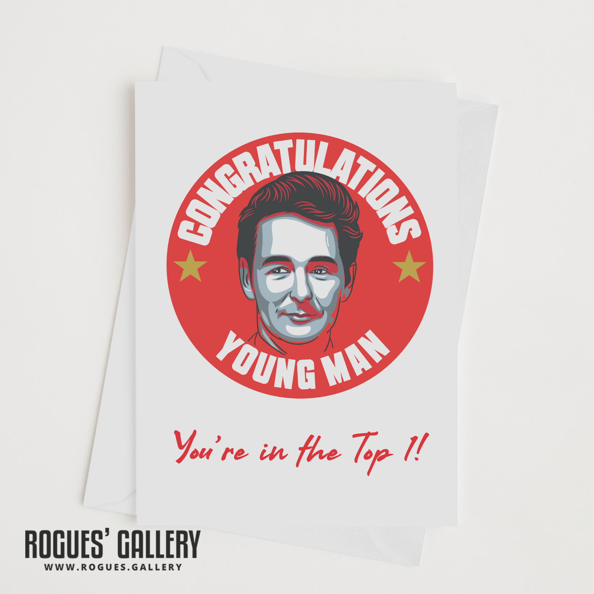Brian Clough Nottingham Forest Manager Happy Birthday young Man Congratulations card 6x9" City Ground