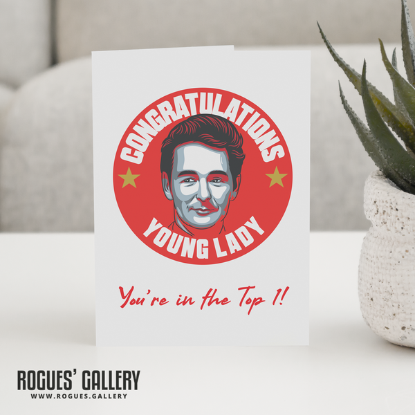 Brian Clough Nottingham Forest Manager Happy Birthday young lady girl Congratulations card 6x9" NFFC