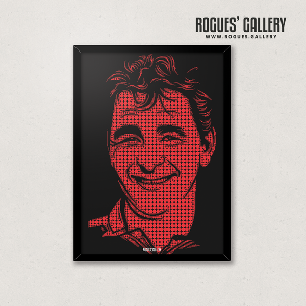 Brian Clough Nottingham Forest manager A3 print minimal dots cloughie