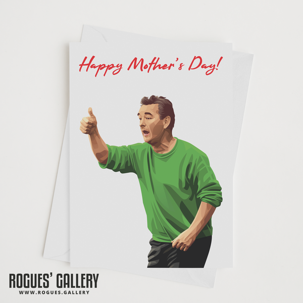 Brian Clough Mother's Day card thumbs up top one 
