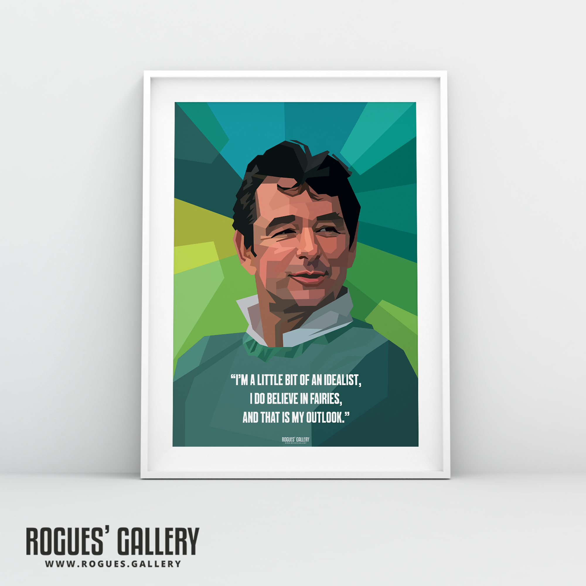 Brian Clough Nottingham Forest believe in fairies quote A3 print