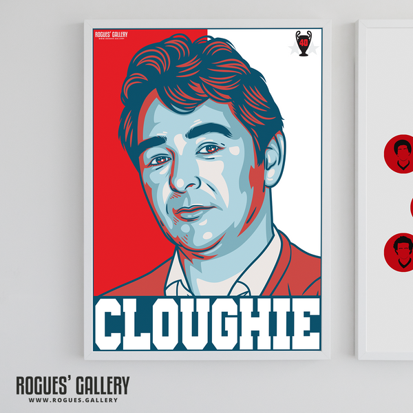 Brian Clough Cloughie Nottingham Forest Manager A3 Print