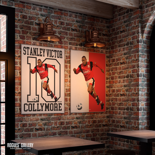 Stan Collymore Nottingham Forest striker posters on wall