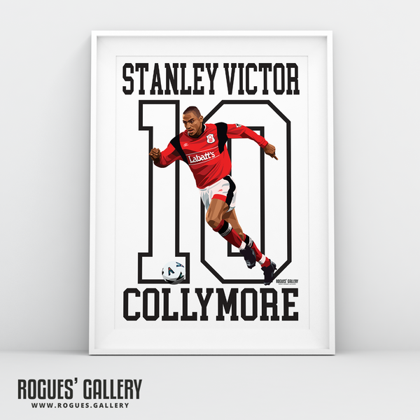 Stan Victor Collymore Nottingham Forest striker A3 print legend 10