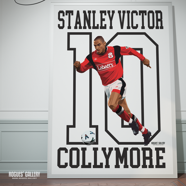 Stan Victor Collymore Nottingham Forest poster