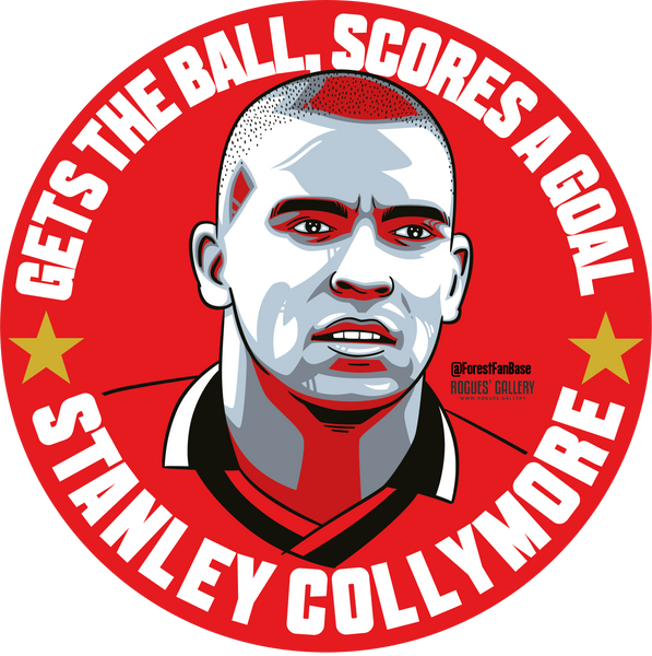 Stan the man Stanley Collymore Nottingham Forest striker forward deluxe stickers #GetBehindTheLads