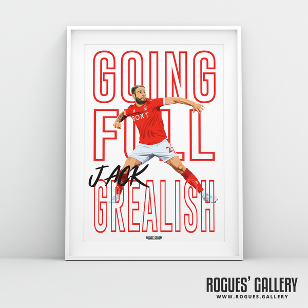 Steve Cook Nottingham Forest Grealish penalty shootout promotion white A3 print