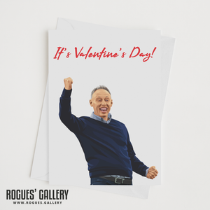 Steve Cooper fist pump Valentine's Day card Nottingham Forest head coach
