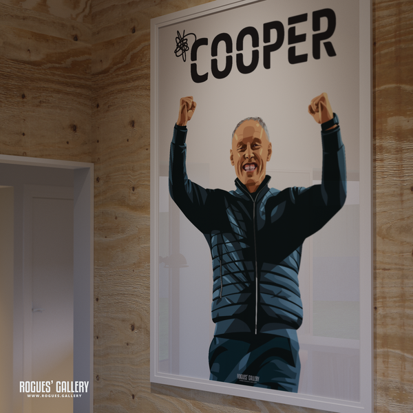 Steve Cooper Nottingham Forest signed memorabilia fist pump poster head coach 