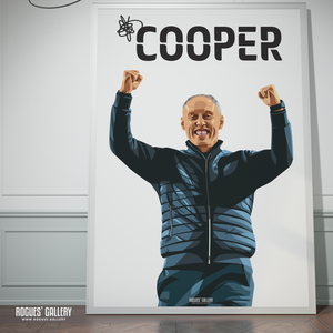 Steve Cooper Nottingham Forest signed memorabilia fist pump poster head coach rare