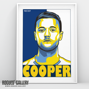 Liam Cooper Leeds United FC defender A3 art print design