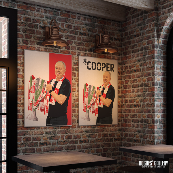 Nottingham Forest boss Steve Cooper rare portraits cup