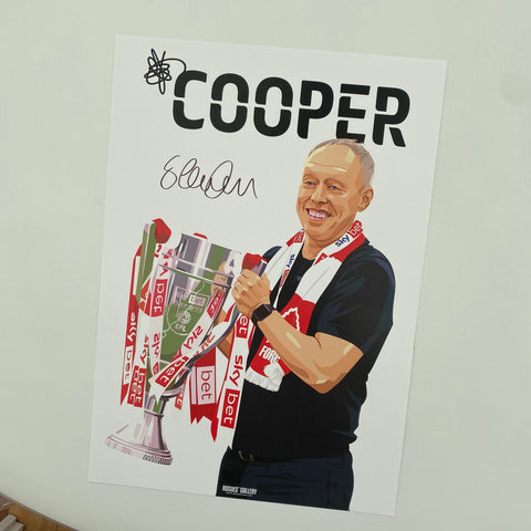 Steve Cooper signed memorabilia Nottingham Forest