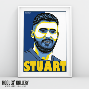 Stuart Dallas Leeds United FC winger A3 art print design
