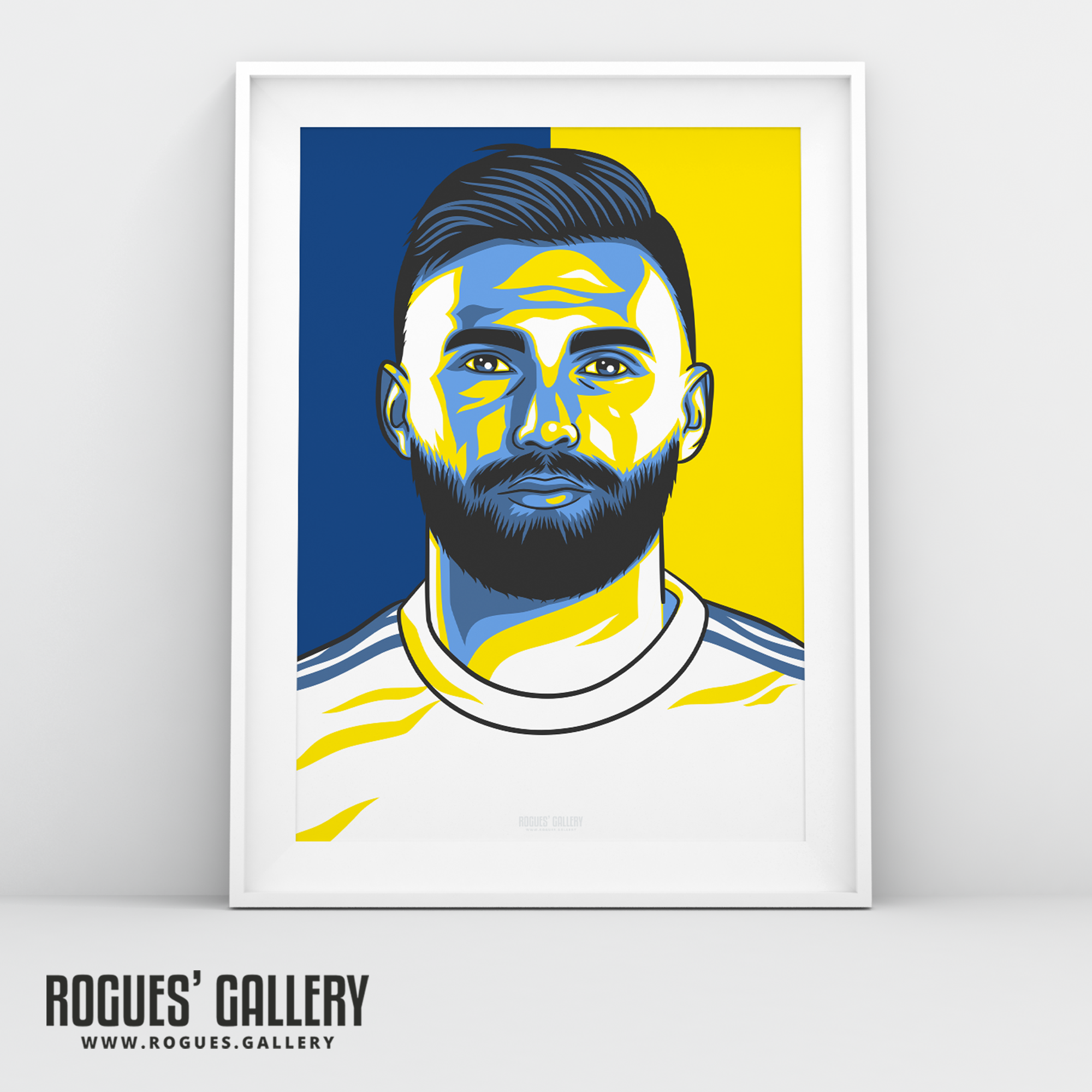 Stuart Dallas Leeds United LUFC A3 art print Edits Elland Road full back Irish defender