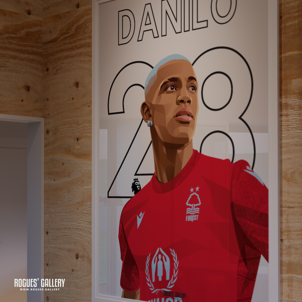 Danilo Nottingham Forest signed poster memorabilia 