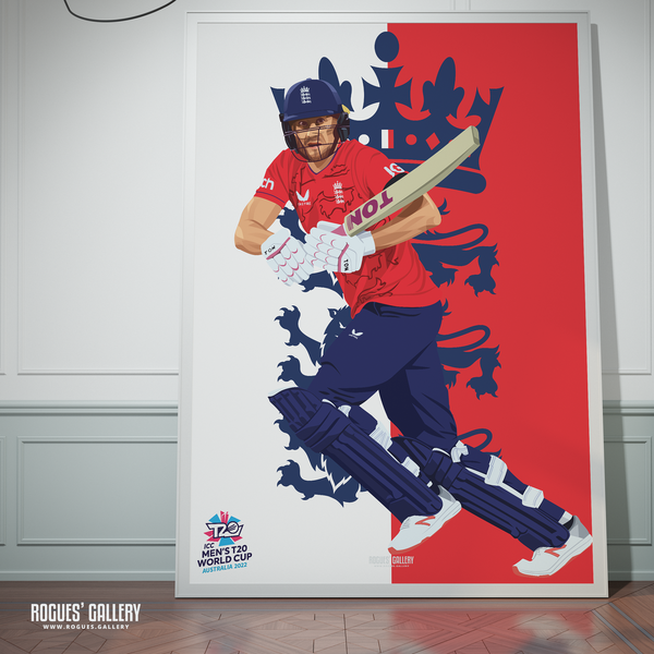 Dawid Malan England Cricket T20 World Cup 2022 Winners poster batsman