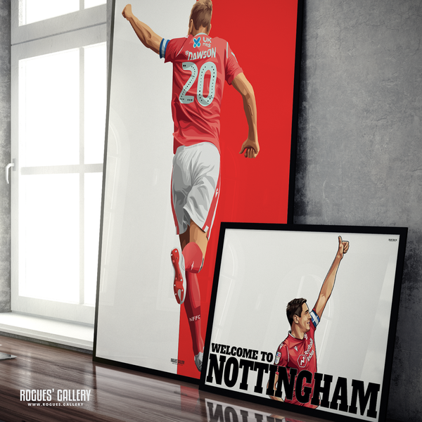 Michael Dawson Nottingham Forest captain NFFC City Ground central defender A3 prints