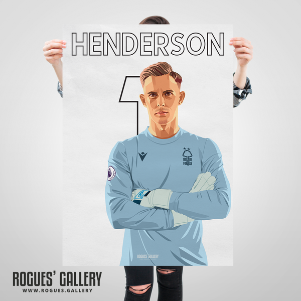 Dean Henderson Nottingham Forest memorabilia goalkeeper signed poster art