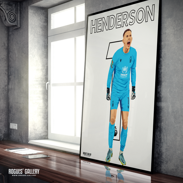 Dean Henderson Nottingham Forest goalkeeper a1 print name number