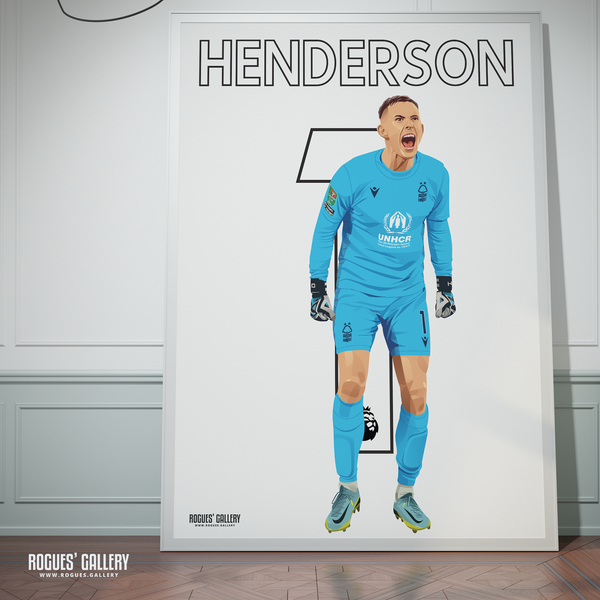 Dean Henderson penalty Nottingham Forest goalkeeper poster name number
