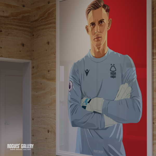 Dean Henderson Nottingham Forest goalkeeper a0 print red white 