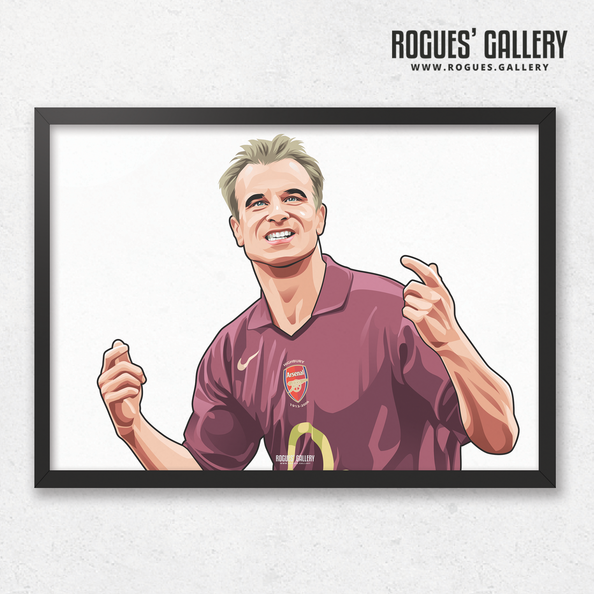 Dennis Bergkamp Arsenal dutch legend Highbury Gunners goal A3 print