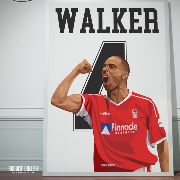 Des Walker Nottingham Forest Greatest beat A0 print