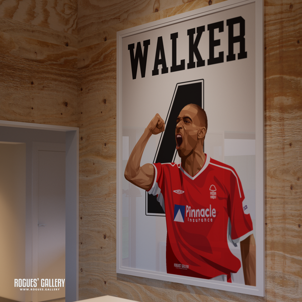 Des Walker Nottingham Forest Greatest beat signed poster