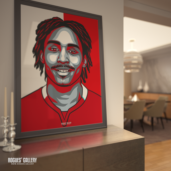 Djed Spence Nottingham Forest wing back A0 print 