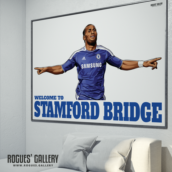 Didier Drogba Chelsea Welcome To Stamford Bridge striker Ivory Coast goals A0 print