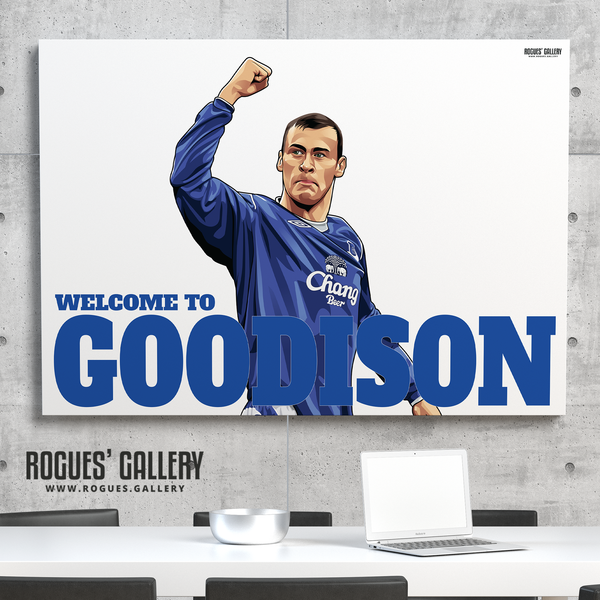Duncan Ferguson Everton Welcome To Goodison Park striker goals A0 print