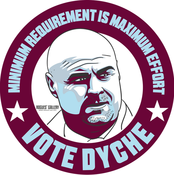Sean Dyche Burnley FC Manager stickers Vote #GetBehindTheLads