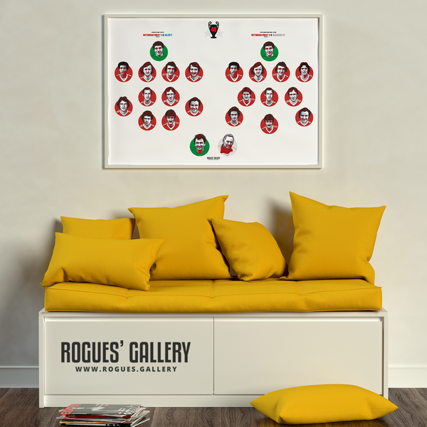 Nottingham Forest European Cup Winning Teams 1979 1980 Get Behind The Lads A0 art Print 40th Anniversary Clough & Taylor