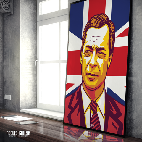 Nigel Farage Brexit Party UKIP A1 print flag design