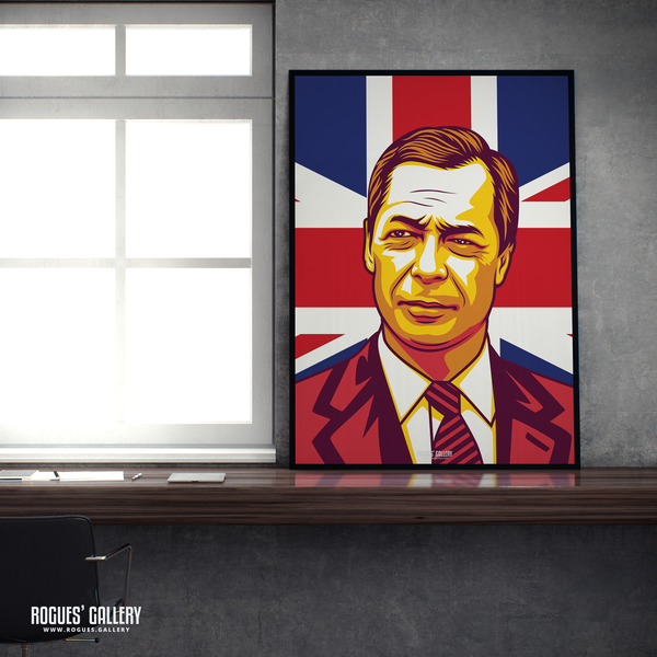 Nigel Farage Brexit Party UKIP A2 print flag design