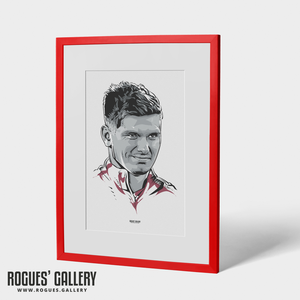 Owen Farrell England rugby captain A3 portrait custom art World Cup smirk
