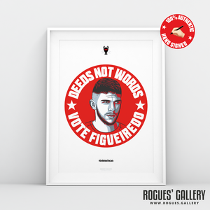Tobias Figueiredo Nottingham Forest defender signed red print A3 #GetBehindTheLads 