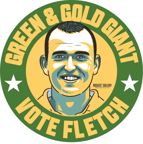Luke Fletcher Cricketer Notts fast bowler green gold giant sticker #GetBehindTheLads