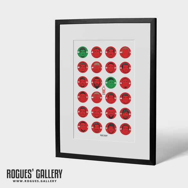 Forest 2019-2020 Squad - A3 Print