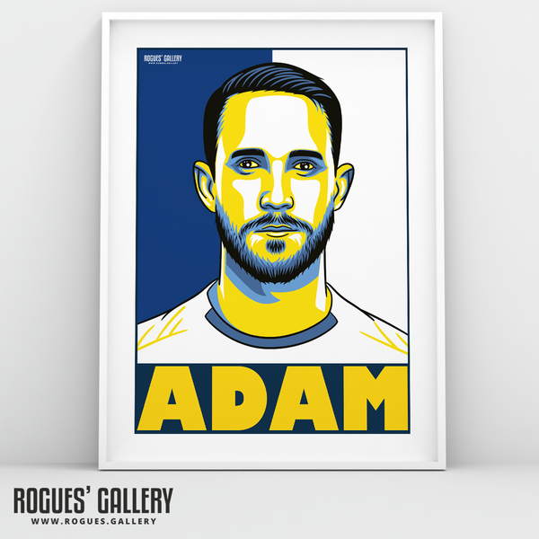 Adam Forshaw Leeds United LUFC Elland Road midfielder A3 art print edit