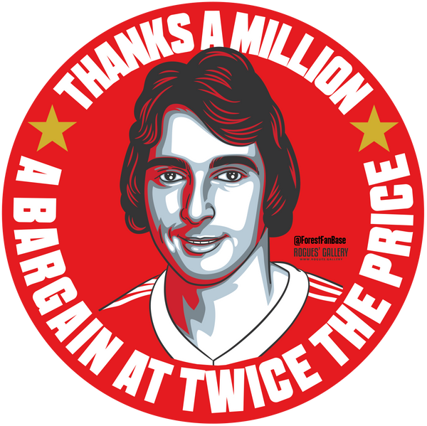 Trevor Francis Nottingham Forest forward Deluxe stickers #GetBehindTheLads Million pound man