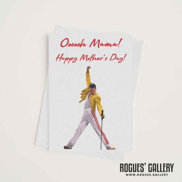 Freddie Mercury of Queen Mother's Day Card