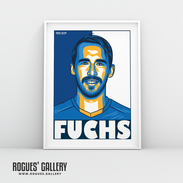 Fuchs full back Leicester City LCFC Foxes Premier League Champions A0 Print