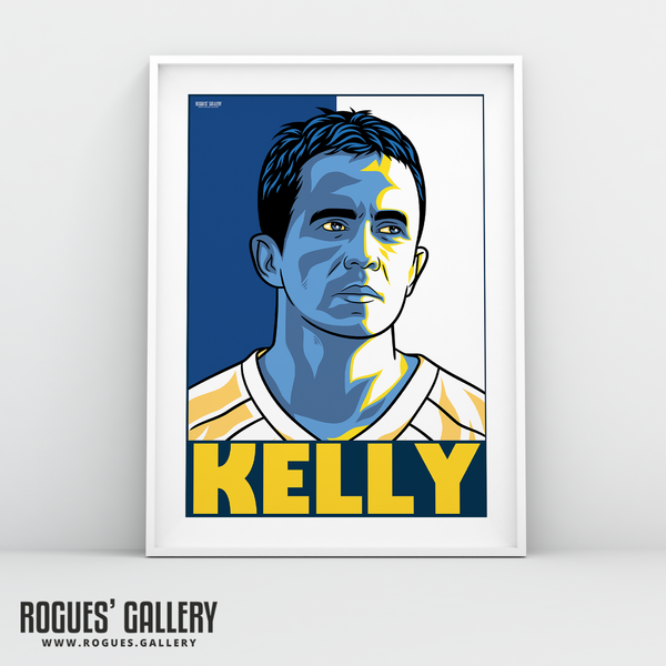 Gary Kelly Leeds United Irish Full back A3 print
