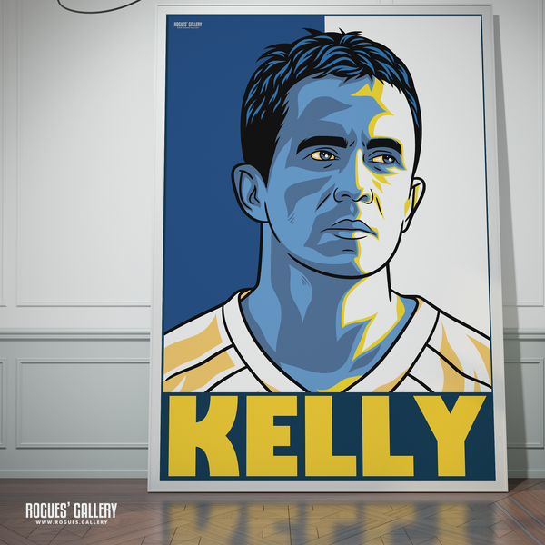 Gary Kelly LUFC Leeds United Irish Full back rare signed poster