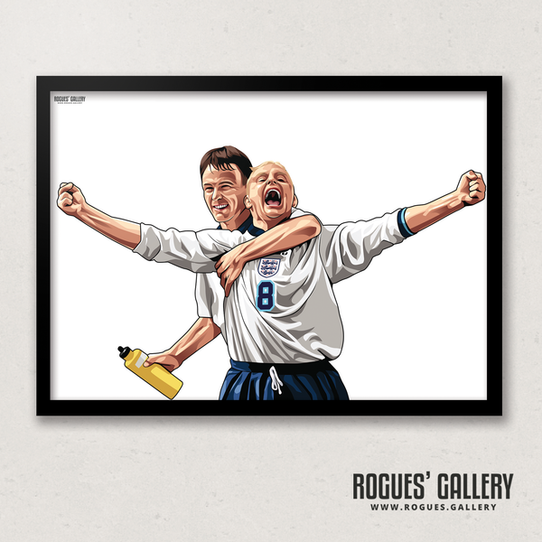 Paul Gascoigne Gazza England Toon Newcastle Spurs legend midfielder Scotland goal Euro 96 a3 print