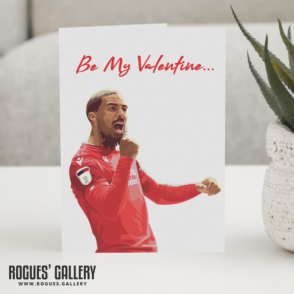Lewis Grabban goals Nottingham Forest Valentine's Day card 