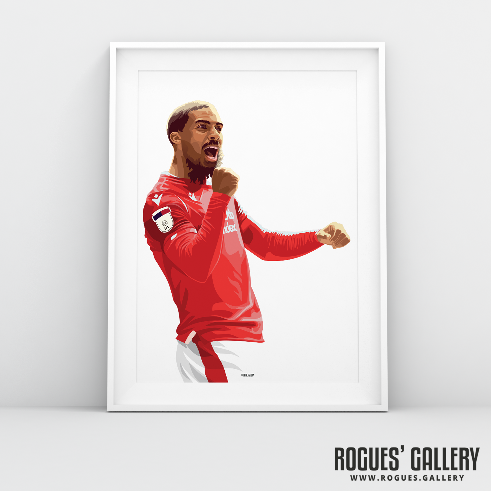 Lewis Grabban Nottingham Forest City Ground striker goals A3 print edit portrait
